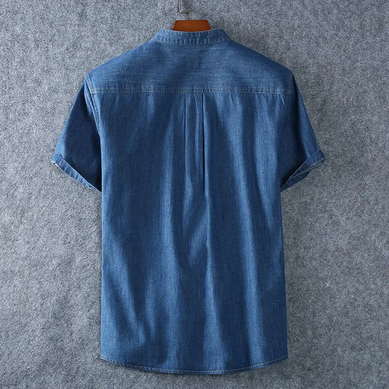 Plus Size Denim Shirt Men