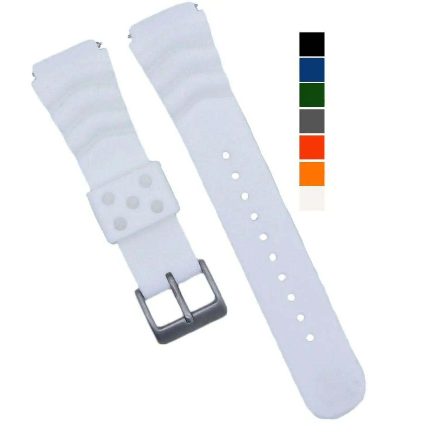 18mm 20mm 22mm Soft Silicone Watch Band Divers Replacement Strap Quick Release