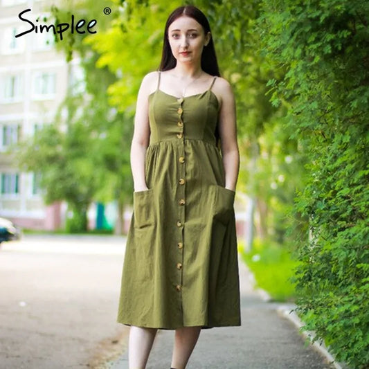 Simply Elegant Women Pocket Dress