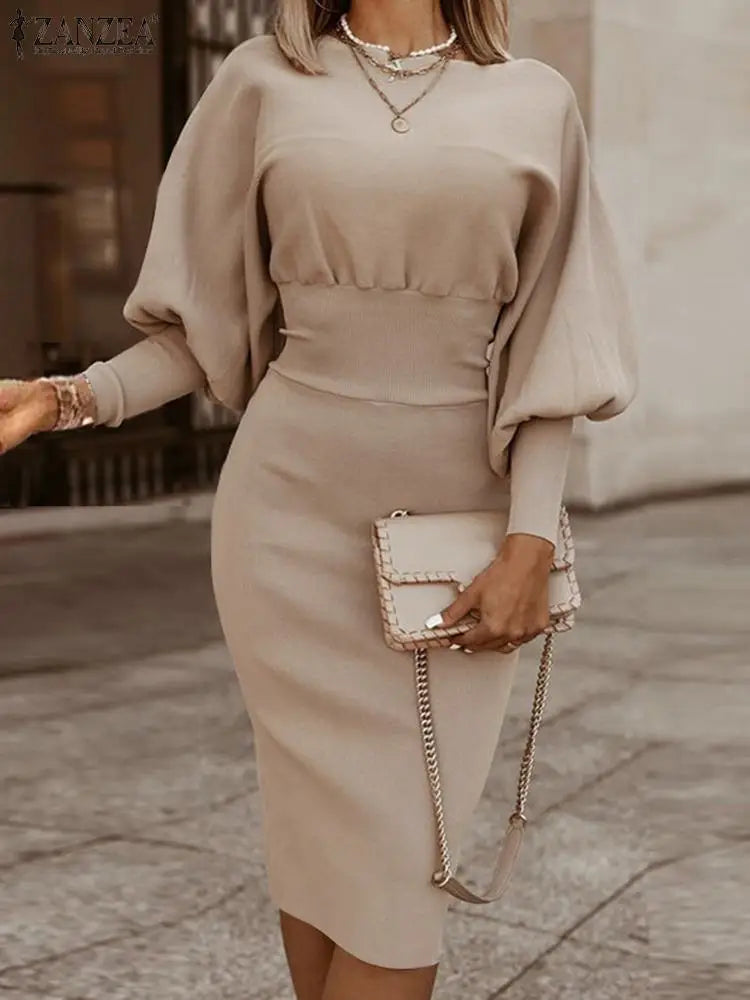 Sleeve Dress Elegant Women